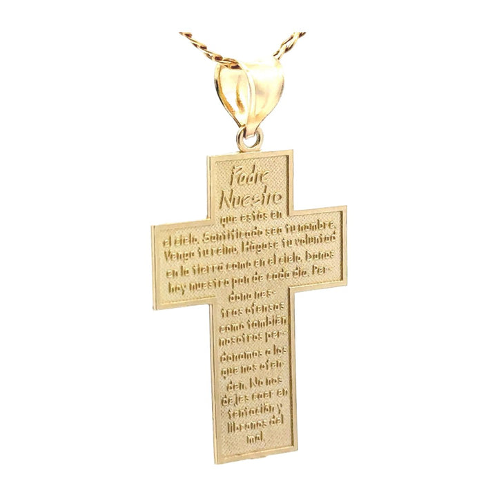 Fancy Cross Pendant Yellow and White 14K Gold - Dia Jewelry Store