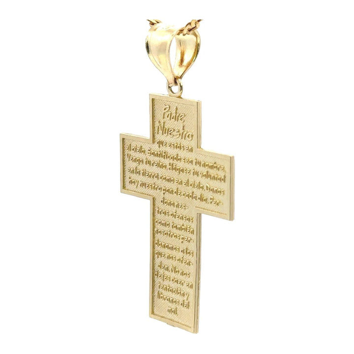 Fancy Cross Pendant Yellow and White 14K Gold - Dia Jewelry Store