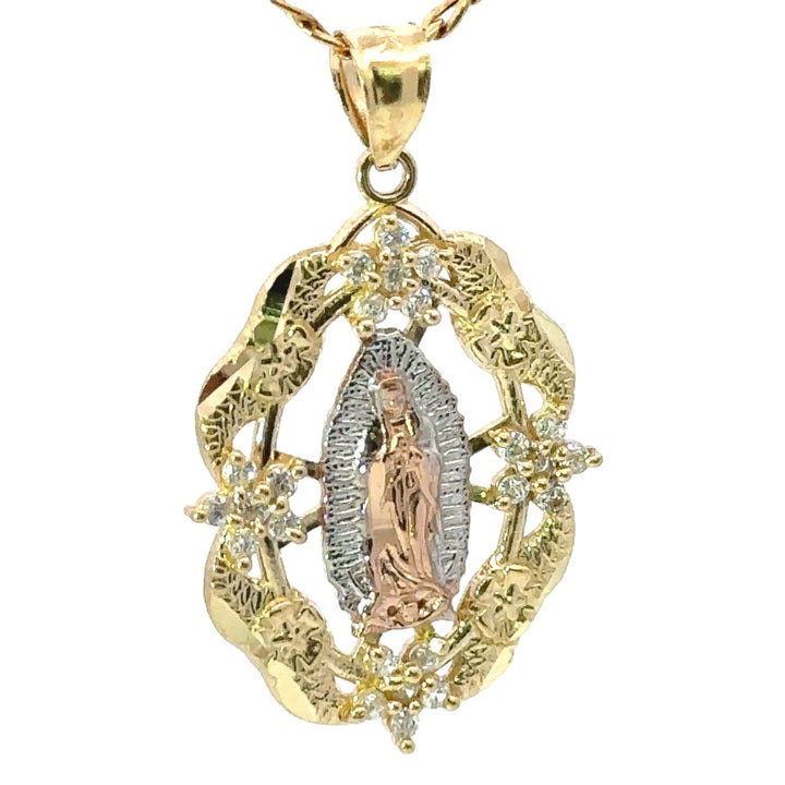 The Virgin Mary Pendant in 14K Gold - Dia Jewelry Store