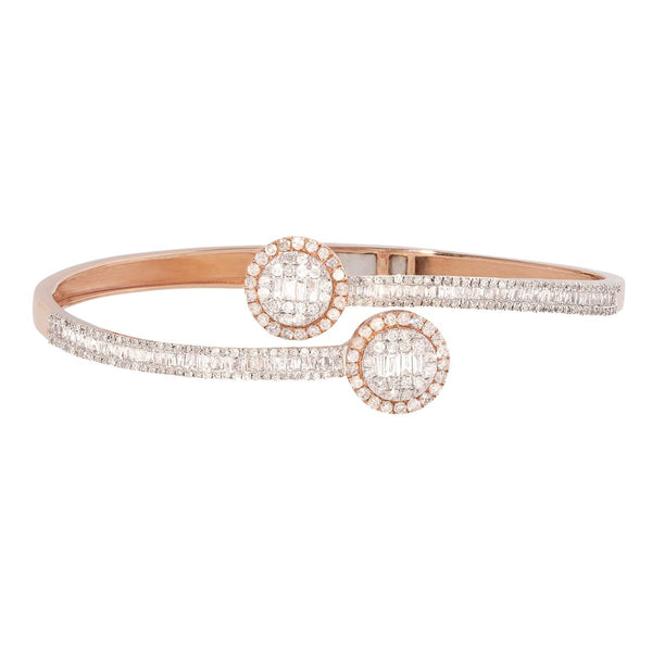 Rose Gold Bangle with Diamond in 14K Gold - Dia Jewelry Store