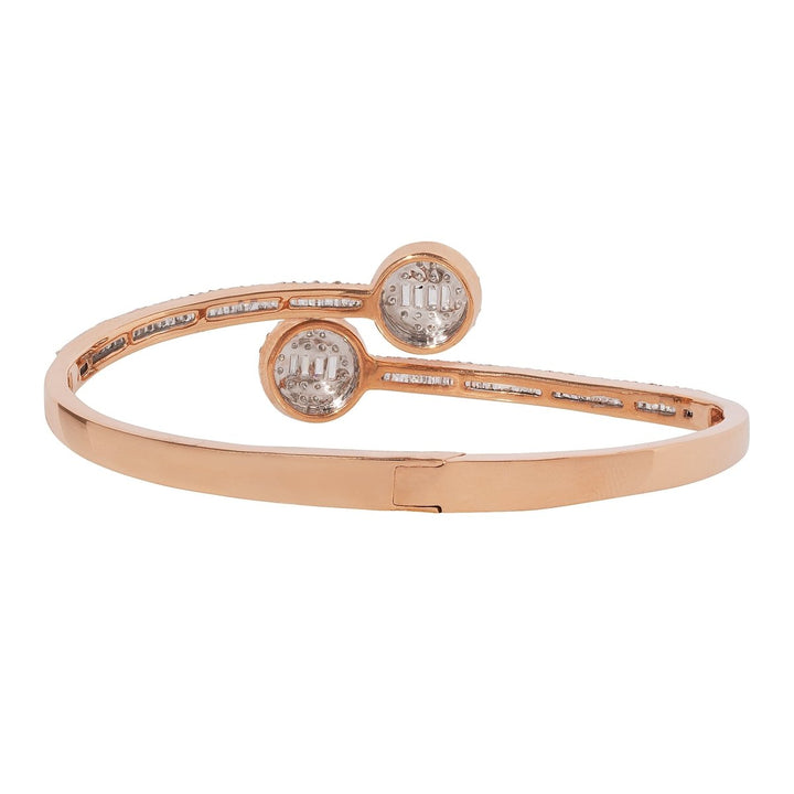 Rose Gold Bangle with Diamond in 14K Gold - Dia Jewelry Store