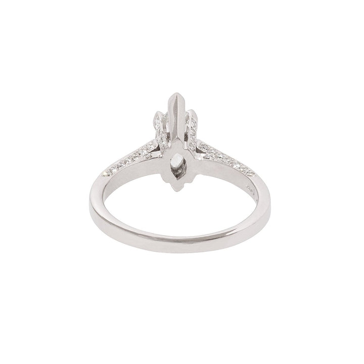 Marquis Shape Diamond Engagement Ring in 14K White Gold - Dia Jewelry Store