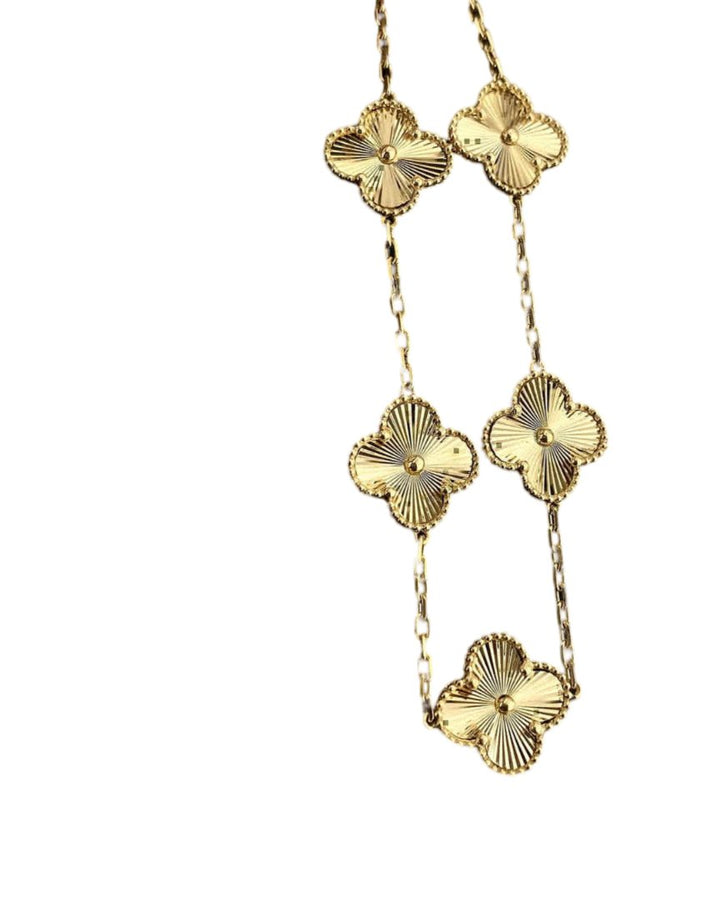 Golden Clovers Necklace with 14K Gold - Dia Jewelry Store