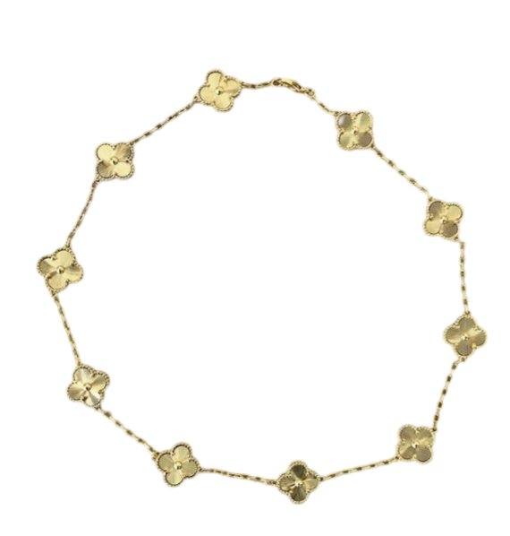 Golden Clovers Necklace with 14K Gold - Dia Jewelry Store