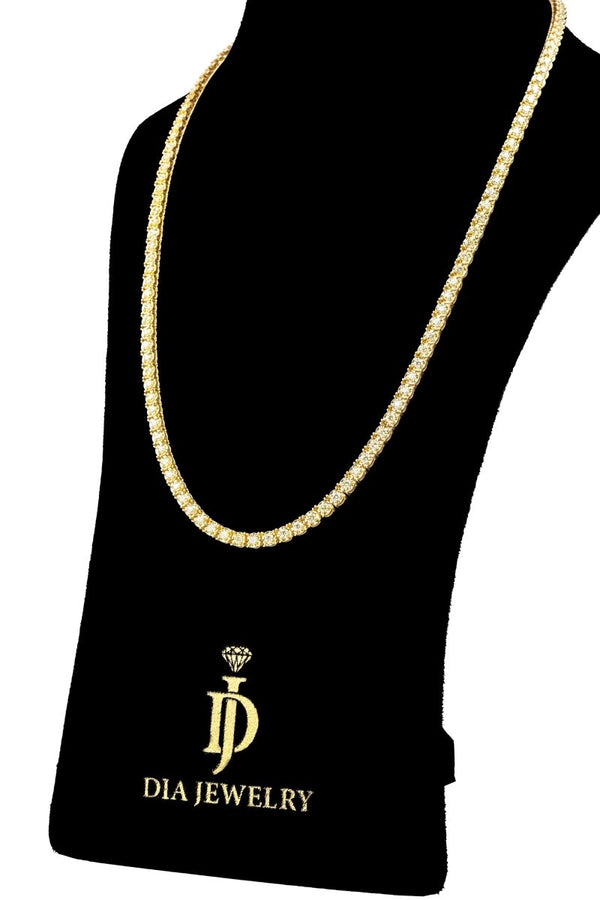 Gold & Diamond Tennis Necklace 14K Gold - Dia Jewelry Store