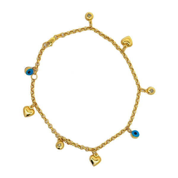 Anklet Bracelet with Fancy Charms - Dia Jewelry Store