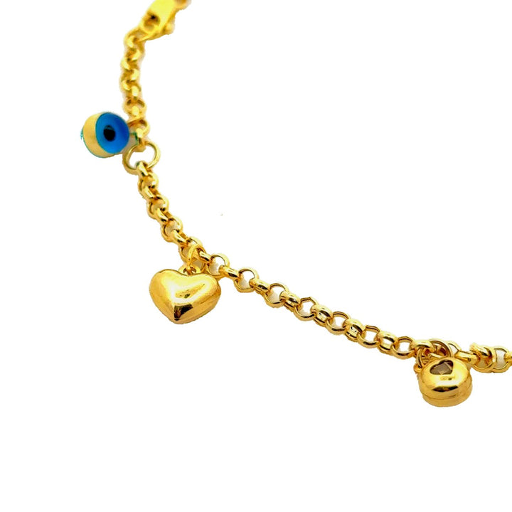 Anklet Bracelet with Fancy Charms - Dia Jewelry Store