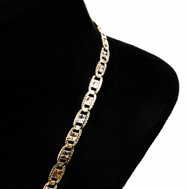 Flat Tricolor Gucci Link Necklace - Dia Jewelry Store