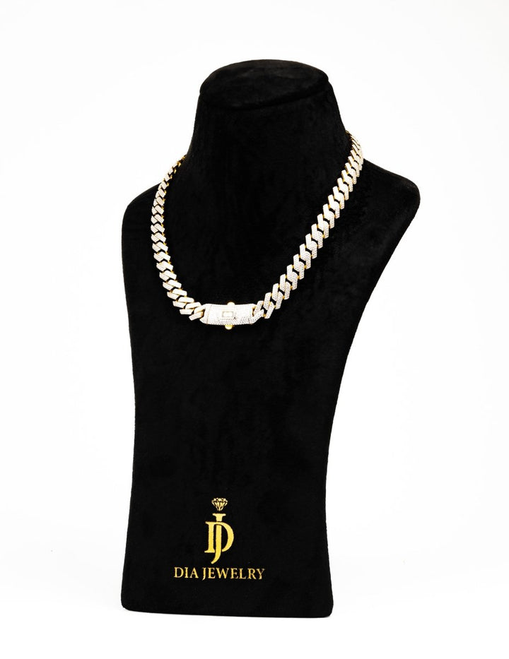 Iced Maimi Cuban Monaco Edge - Dia Jewelry Store
