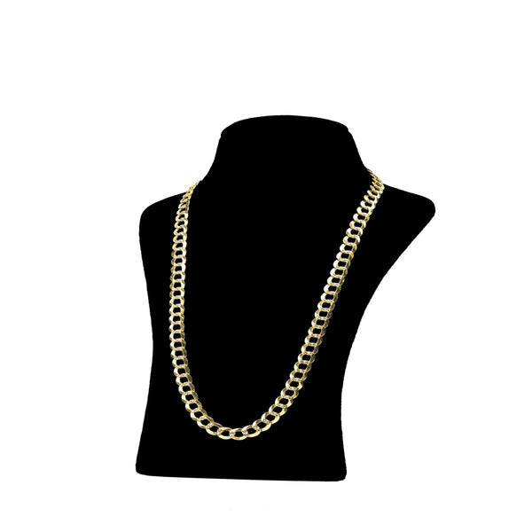 Solid Cuban Link Pave 14K Gold - Dia Jewelry Store