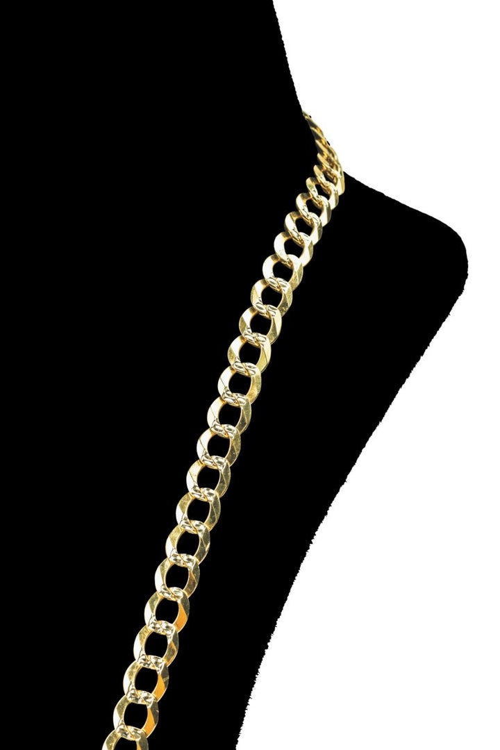 Solid Cuban Link Pave 14K Gold - Dia Jewelry Store