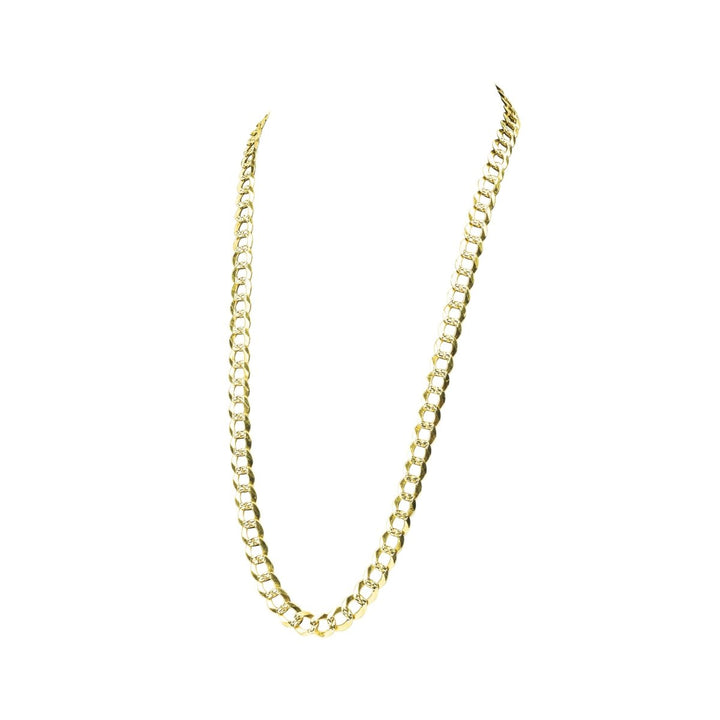 Solid Cuban Link Pave 14K Gold - Dia Jewelry Store