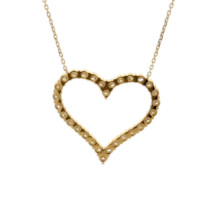 Heart Shape Diamond Pendant with Gold Chain - Dia Jewelry Store