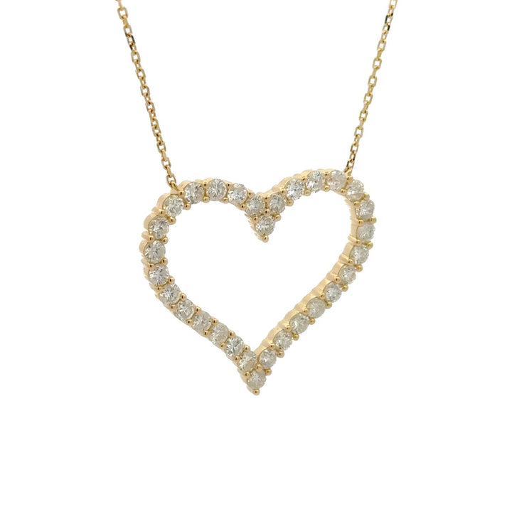 Heart Shape Diamond Pendant with Gold Chain - Dia Jewelry Store