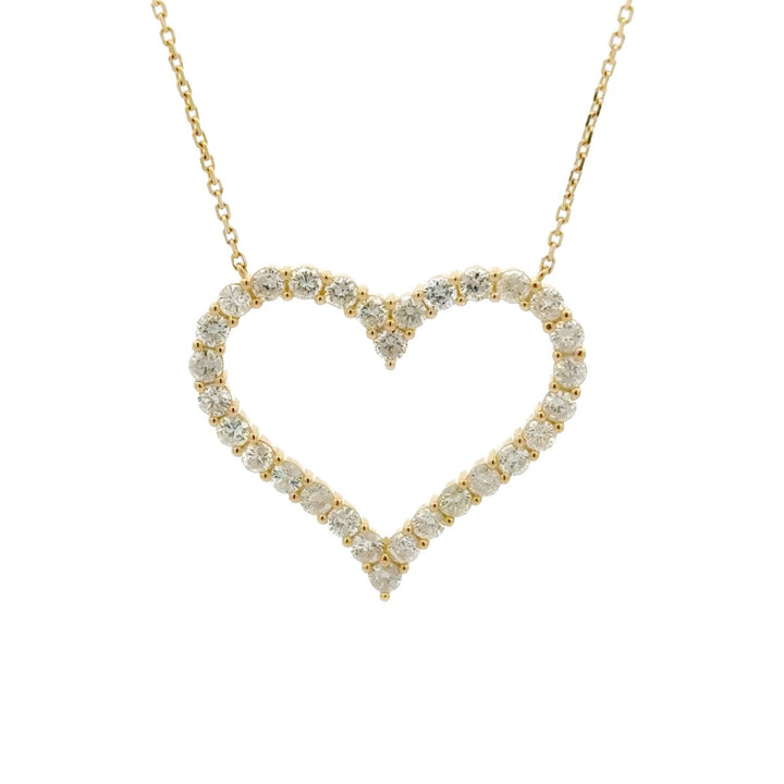 Heart Shape Diamond Pendant with Gold Chain - Dia Jewelry Store