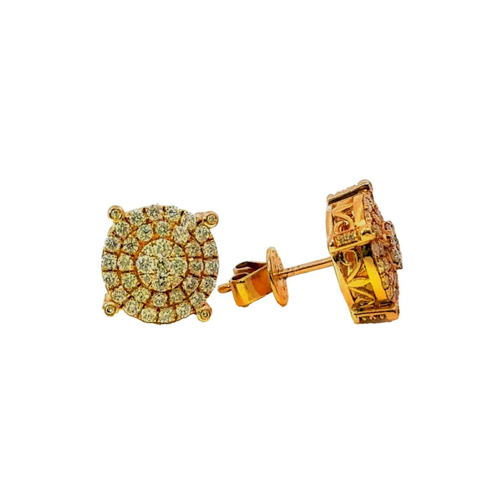 Round Diamond Stud Earringd in 14K Gold - Dia Jewelry Store