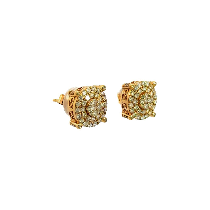 Round Diamond Stud Earringd in 14K Gold - Dia Jewelry Store