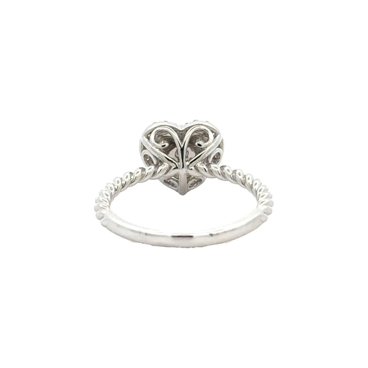 Heart Shape Diamond Ring in 14K White Gold - Dia Jewelry Store