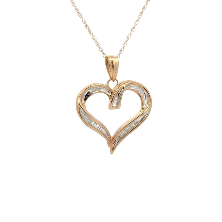 Heart Pendant with Baguette Diamond - Dia Jewelry Store