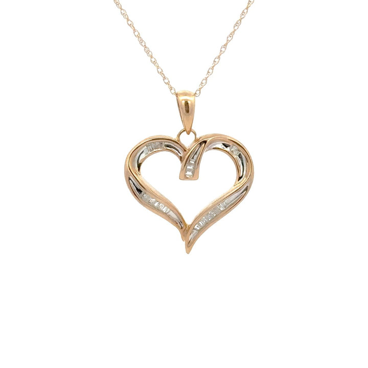 Heart Pendant with Baguette Diamond - Dia Jewelry Store