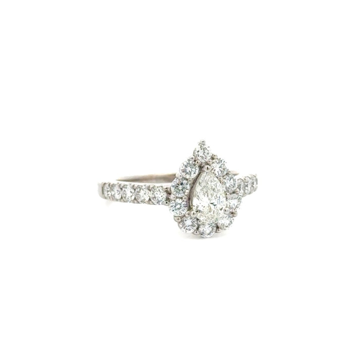 Oval Shape Diamond Ring in 14K White Diamond - Dia Jewelry Store