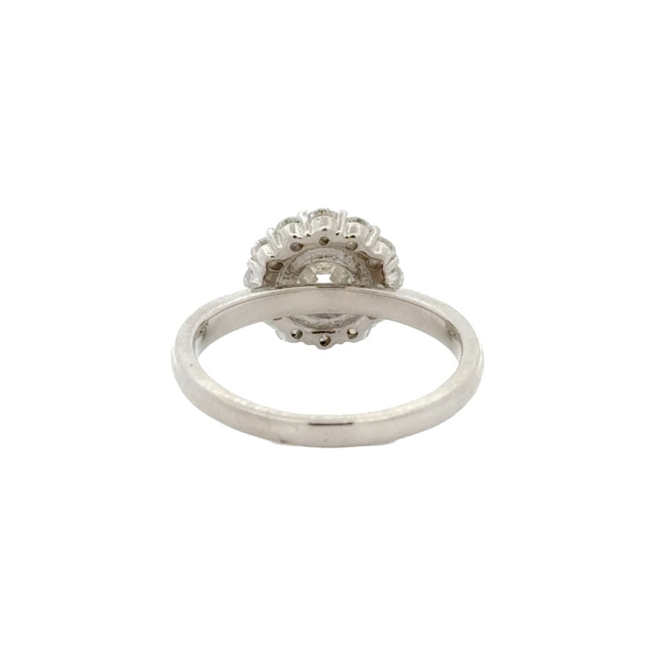 Platinum Ring with Diamond in 14K White Gold - Dia Jewelry Store