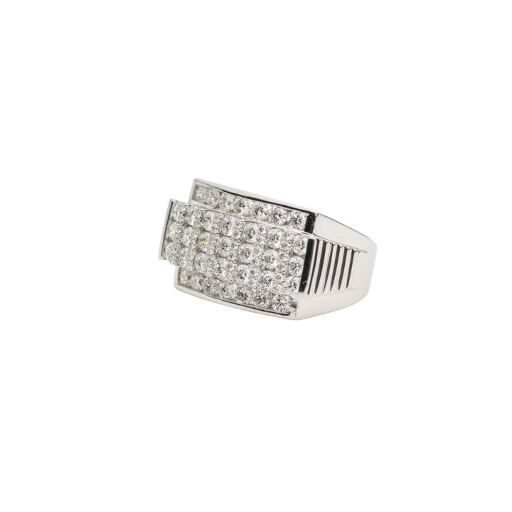 Fancy Men’s White Diamond Ring 3.1ct 14K Gold - Dia Jewelry Store