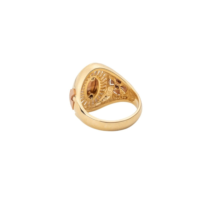 Jesus Ring 14K Gold with Cubic Zirconia - Dia Jewelry Store
