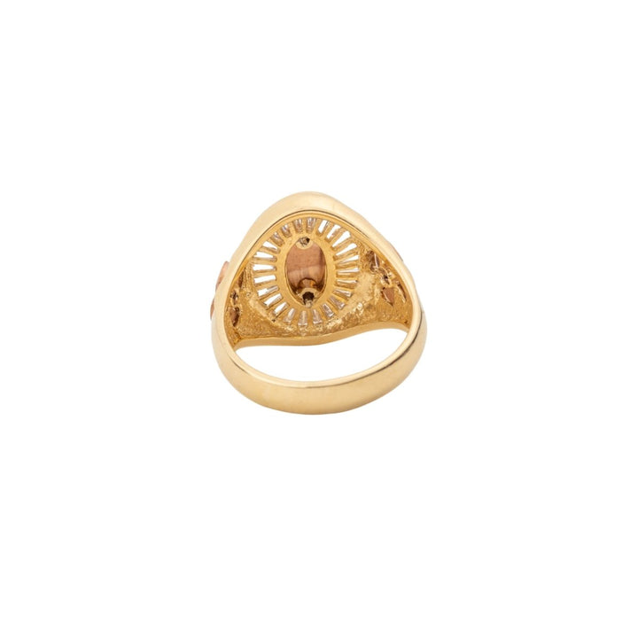 Jesus Ring 14K Gold with Cubic Zirconia - Dia Jewelry Store