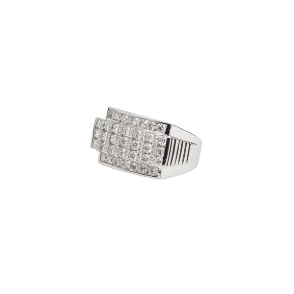 Fancy Men’s White Diamond Ring 3.1ct 14K Gold - Dia Jewelry Store