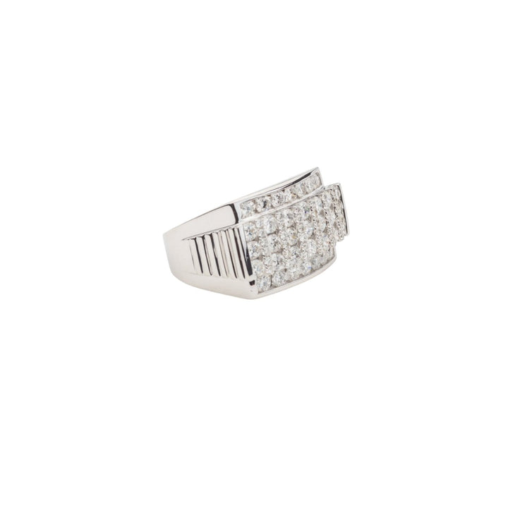 Fancy Men’s White Diamond Ring 3.1ct 14K Gold - Dia Jewelry Store