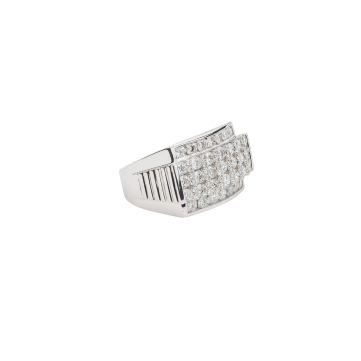 Fancy Men’s White Diamond Ring 3.1ct 14K Gold - Dia Jewelry Store