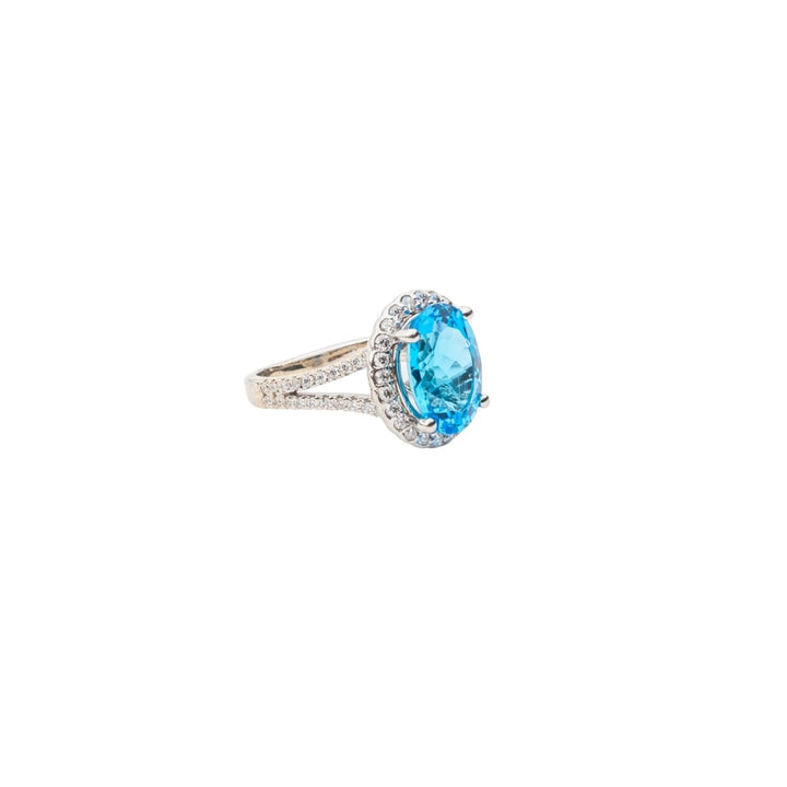 Ladies Topaz & Diamond Ring 1ct - Dia Jewelry Store