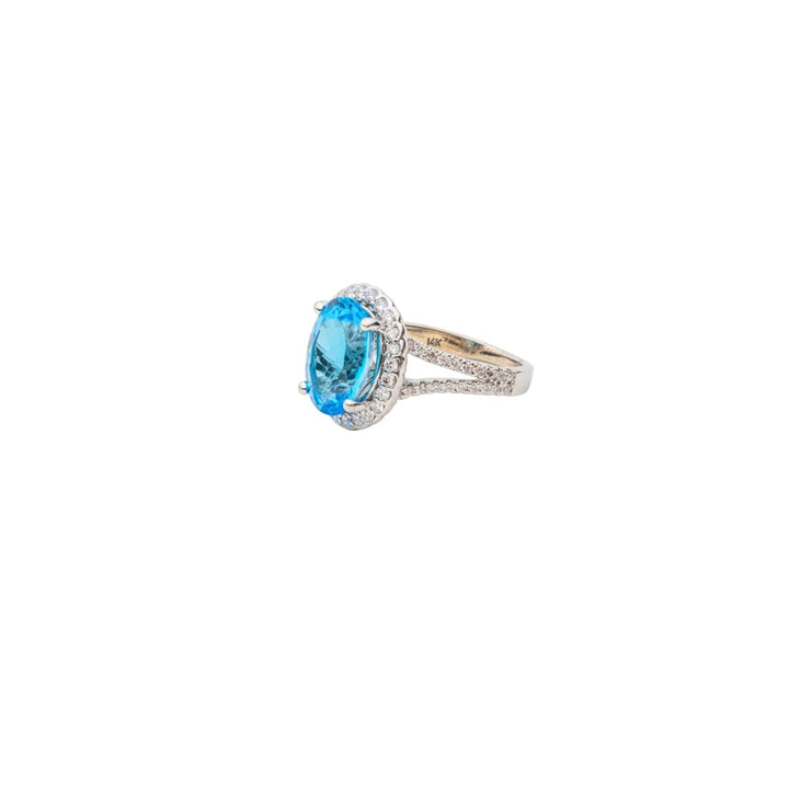 Ladies Topaz & Diamond Ring 1ct - Dia Jewelry Store