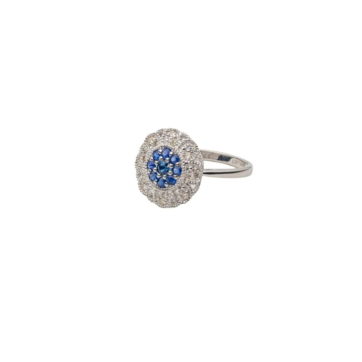 Classic Sapphire 0.5 ct and Diamond Ring 0.2ct - Dia Jewelry Store