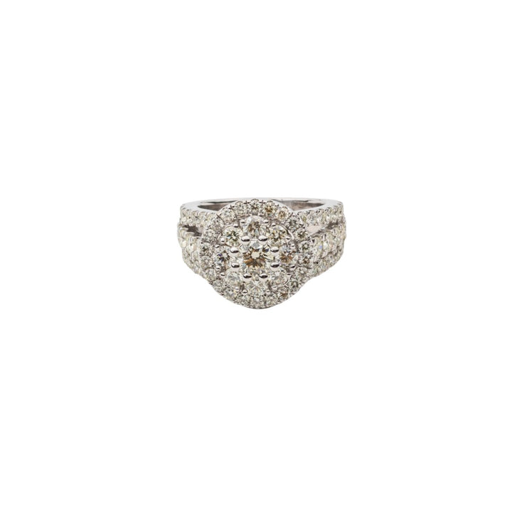 Flower Diamond Engagement Ring - Dia Jewelry Store