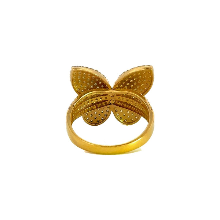 Two-tone Butterfly Lady's Ring in 14K Gold - Dia Jewelry Store