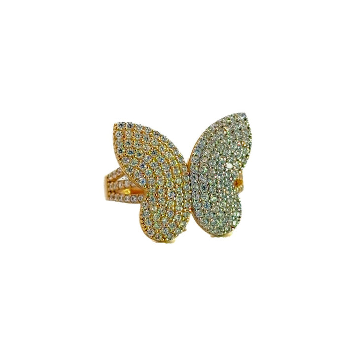 Two-tone Butterfly Lady's Ring in 14K Gold - Dia Jewelry Store