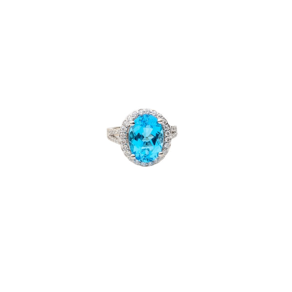 Ladies Topaz & Diamond Ring 1ct - Dia Jewelry Store