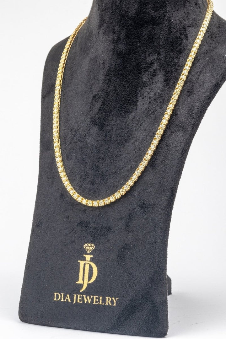 Gold & Diamond Tennis Necklace 14K Gold - Dia Jewelry Store